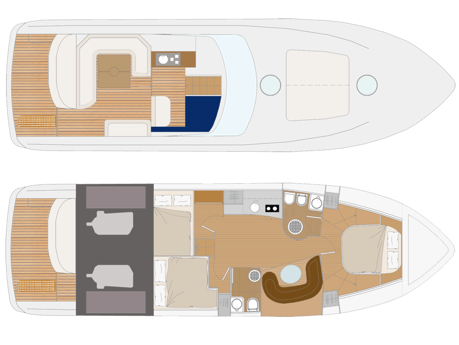 yacht - Giorgi Marina 45 Hard Top - Layout
