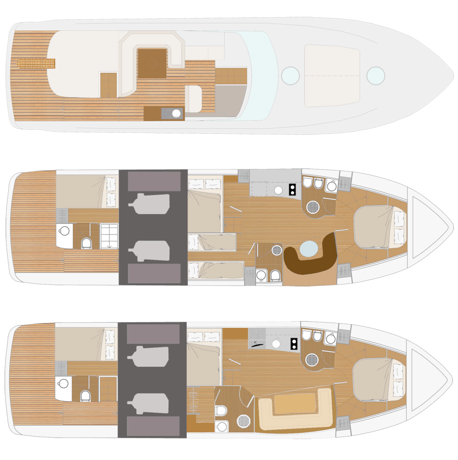 yacht - Giorgi Marina 50 Hard Top - Layout